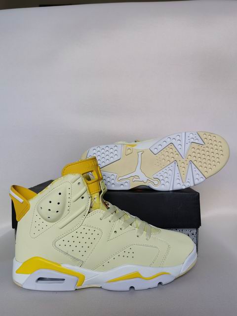 Air Jordan 6 Women's Basketball Shoes Yellow-08
